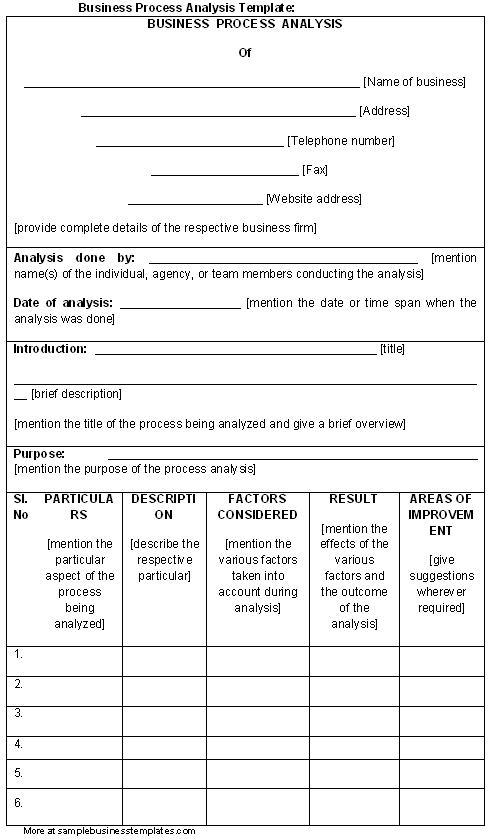paper-Business-Analysis-Plan-Template
