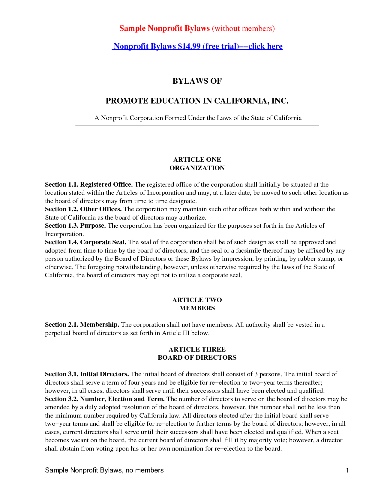 pdf-non-profit-bylaws-form-template