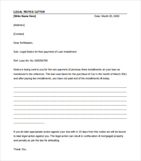 Professional-Legal-Notice-Letter-Template-free
