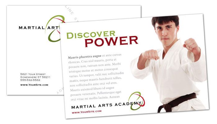 Martial-Arts-Instructor-Schools-PostCards--template-doc