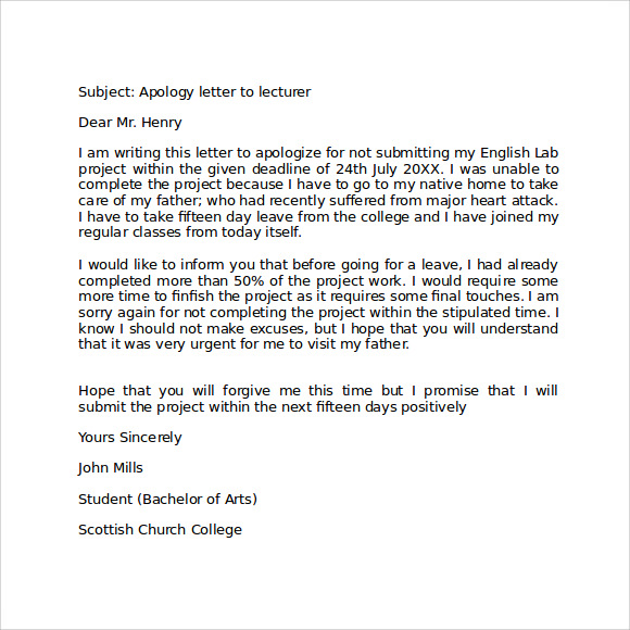 Apology-Letter-to-Lecturer