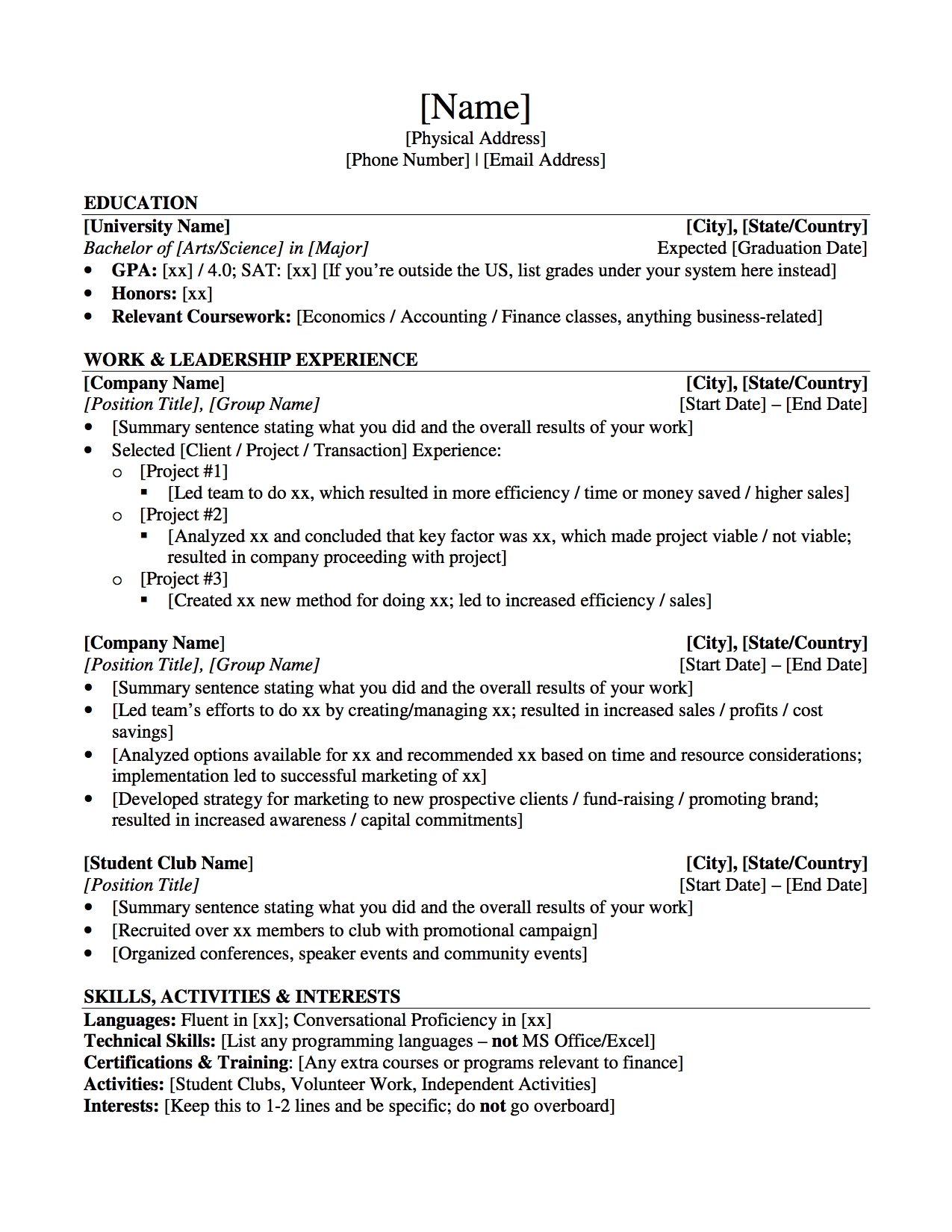 student-resume-template-sample-student-resume-Student-Activity-List-Template
