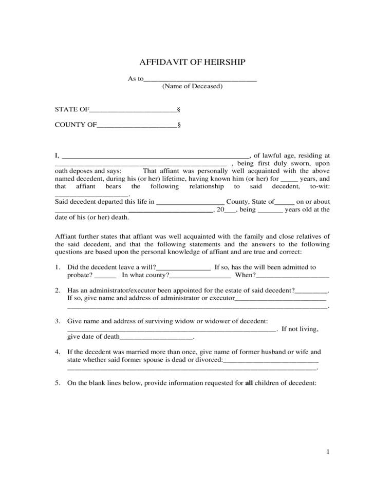 affidavit-of-heirship-sample-templates-pdf