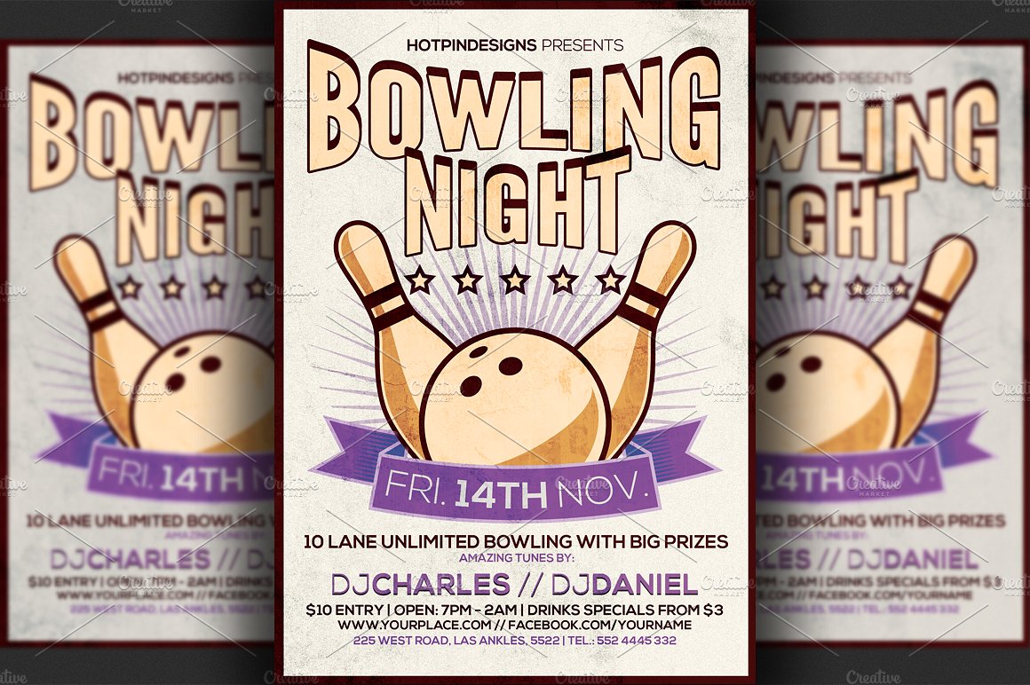 front-back-free-docbowling-night-flyer-template-