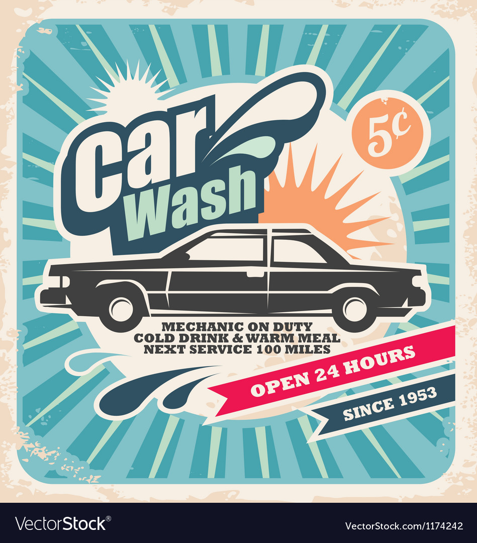 retro-car-wash-poster-vector-template-