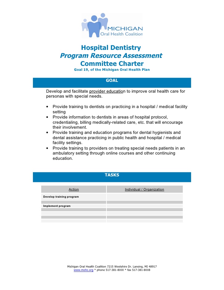 Project Charter Nursing Project documents | Templates and Samples