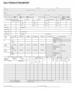 Daily Production Report Template | Printable Templates