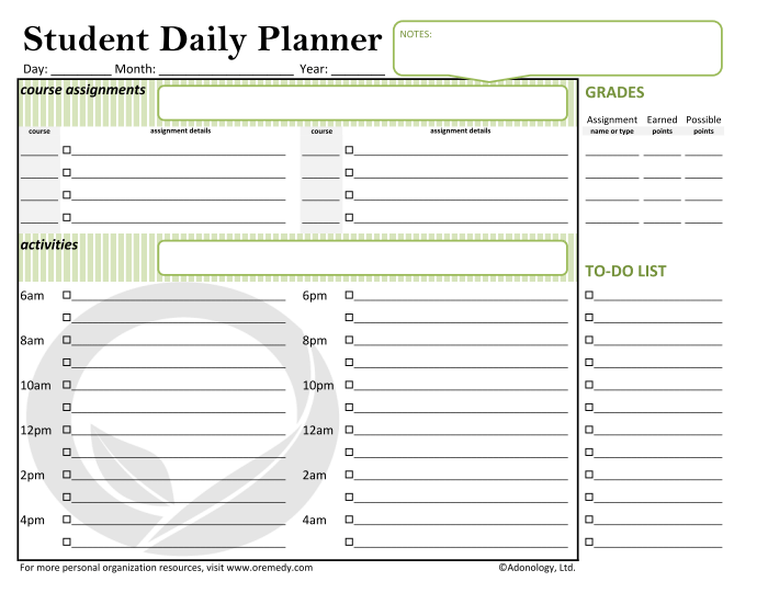Plan note. Планер для студента. Daily Planner. Листы планера студента. Планировщик для студентов.