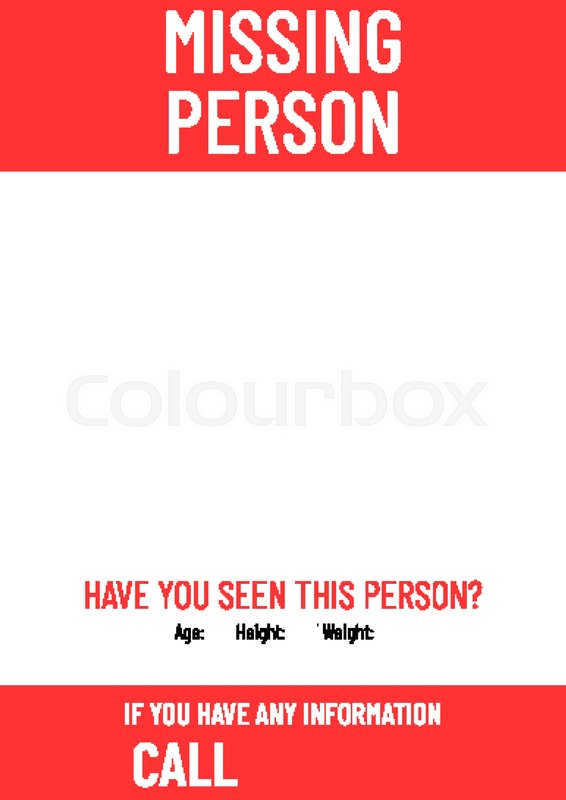 Missing Person Poster Template Free